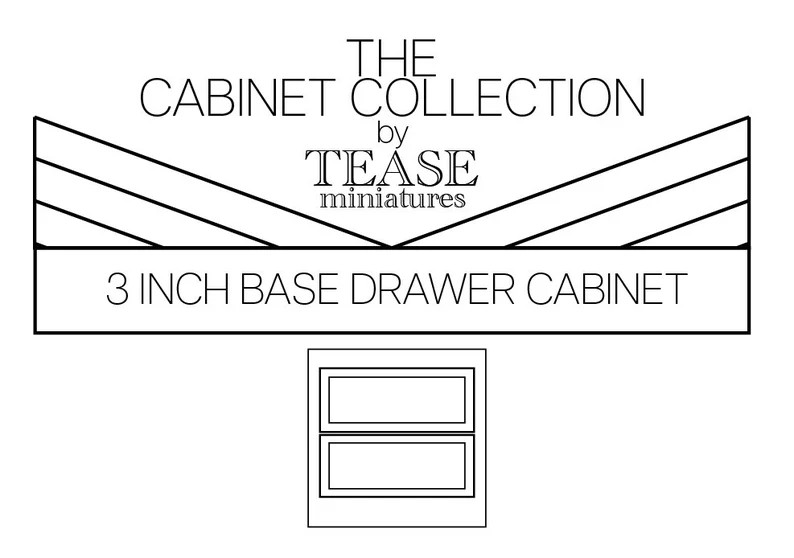 The Cabinet Collection 3 Inch Base Cabinet With 2 Drawers - Etsy | Etsy (US)