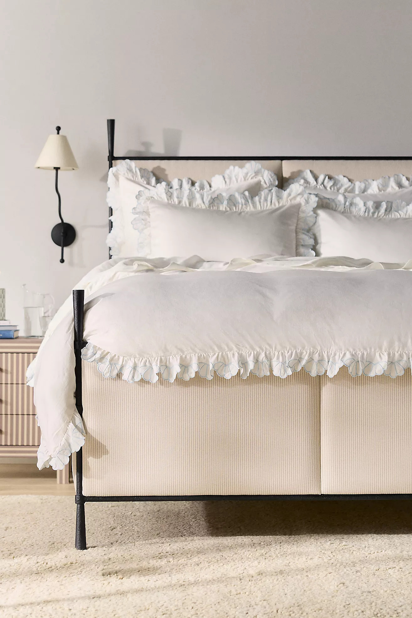 Fera Cotton Embroidered Sateen Duvet | Anthropologie (US)