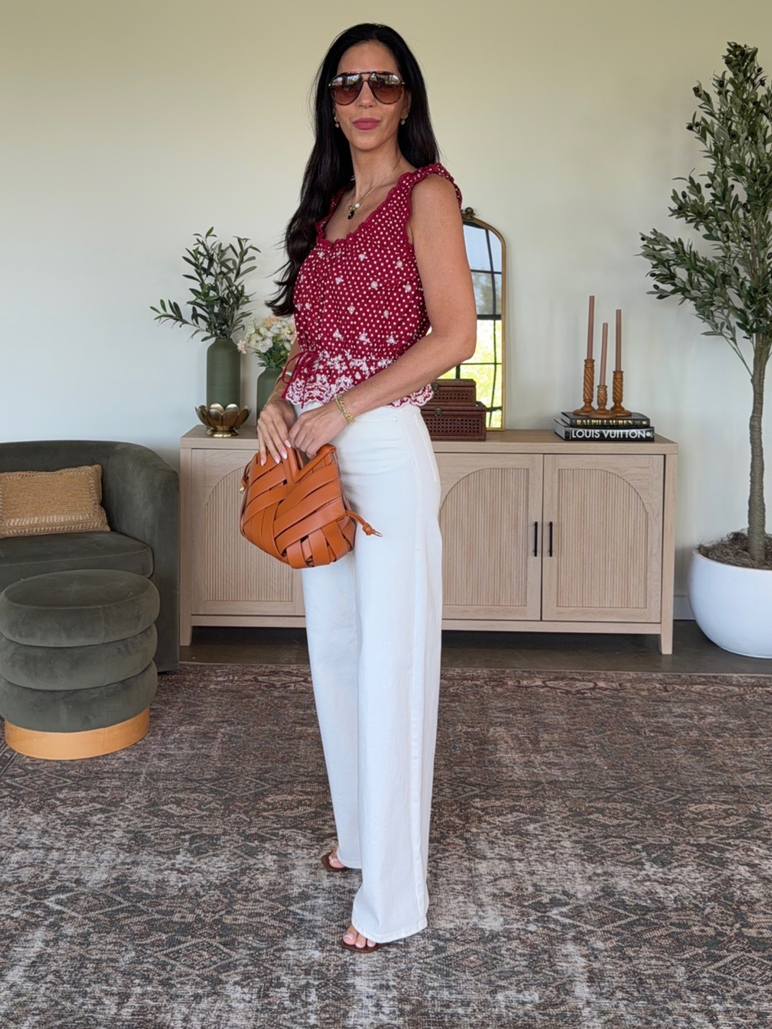 The perfect top for Memorial Day and 4th -
White denim- stretchy but size up 
Top is tts - small

#LTKOver40 #LTKU #LTKSaleAlert