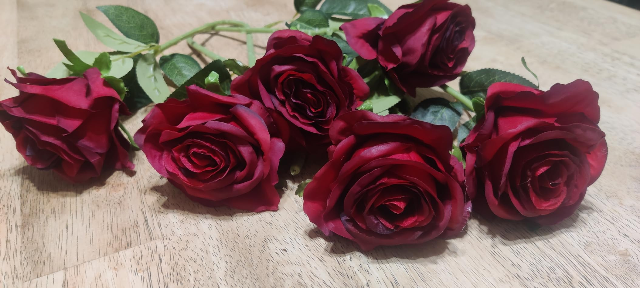 Tifuly 12pcs Red Roses Artificial Flowers,Realistic Long Stem Fake Silk Roses Bouquet for Party H... | Amazon (US)