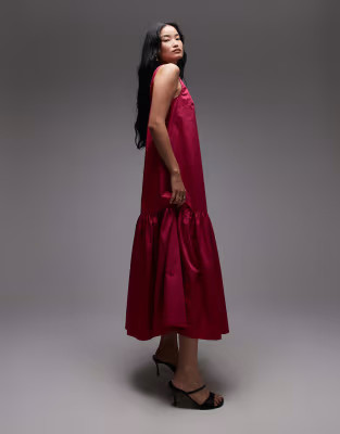 & Other Stories - Maxi jurk met verlaagde taille en lage rug in roze | ASOS (Global)