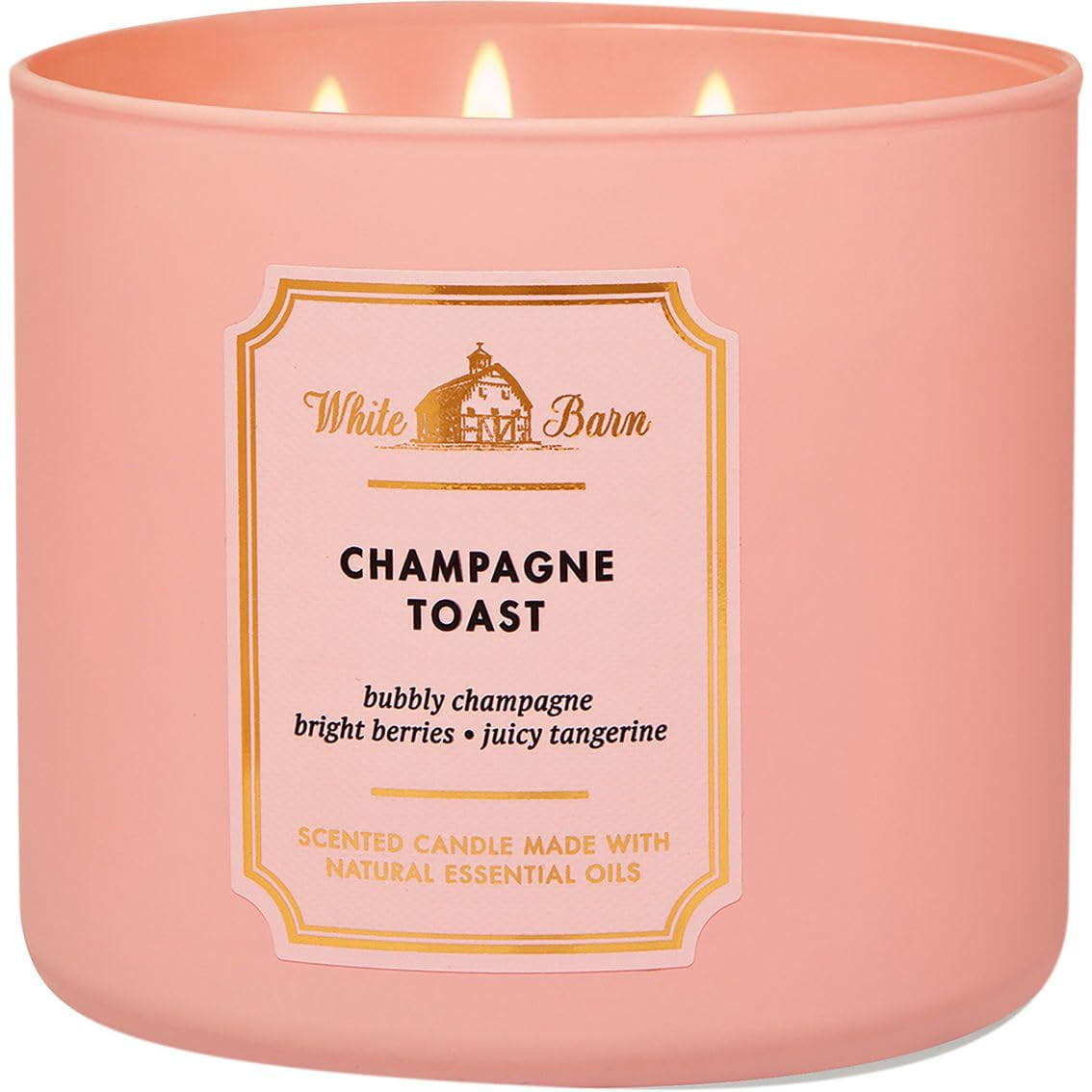 Bath and Body Works White Barn Champagne Toast 3 Wick Candle 14.5 Ounce Basic White Barn Label, S... | Amazon (US)