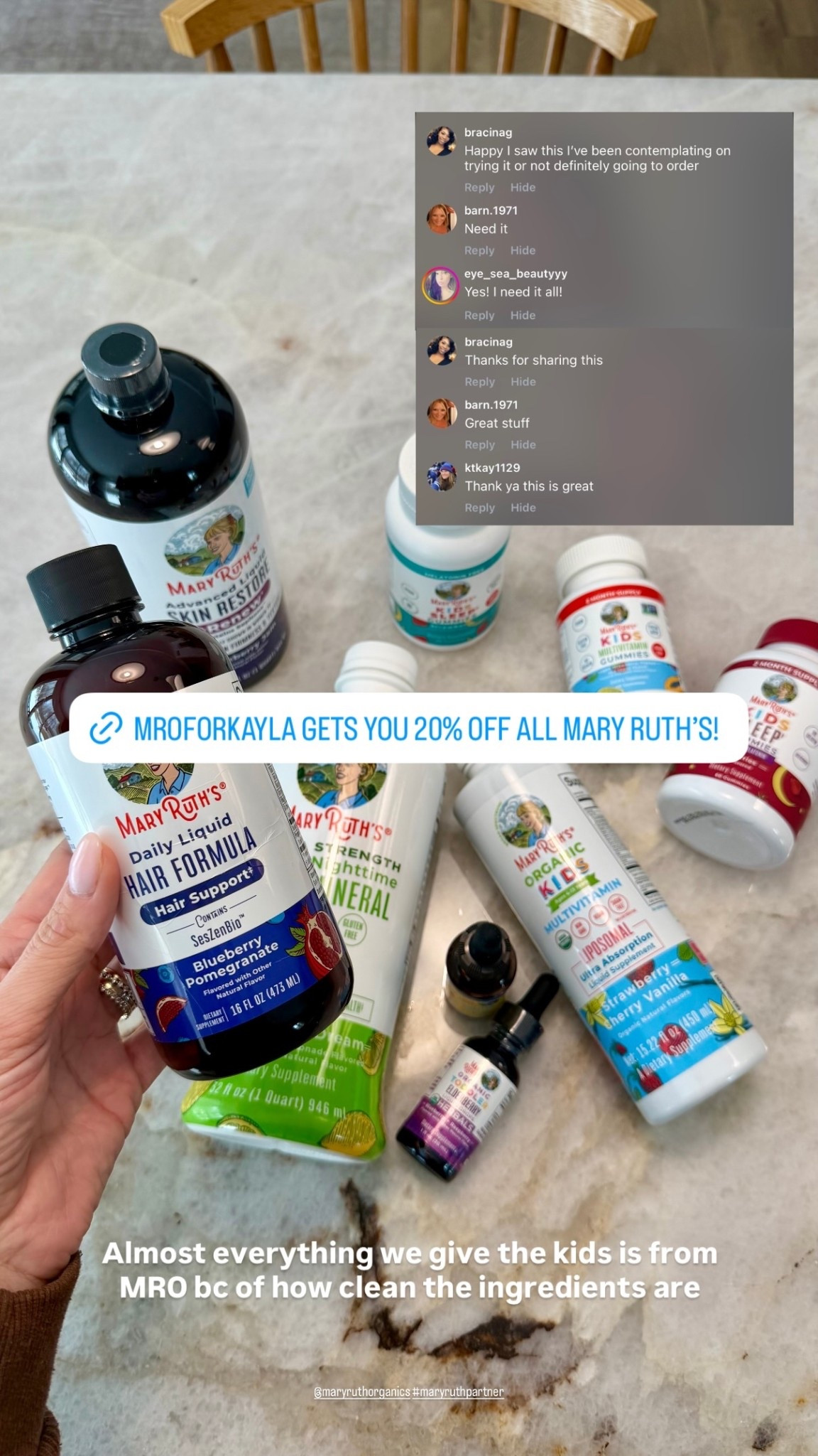 @maryruthorganics #maryruthpartner  Almost everything we give the kids is from MRO bc of how clean the ingredients are