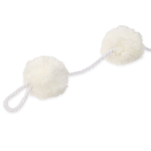 Holiday Time Christmas White Pom Garland, 6ft | Walmart (US)