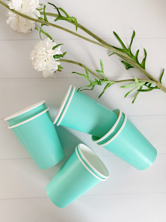 Mint Party Cups - Etsy | Etsy (US)