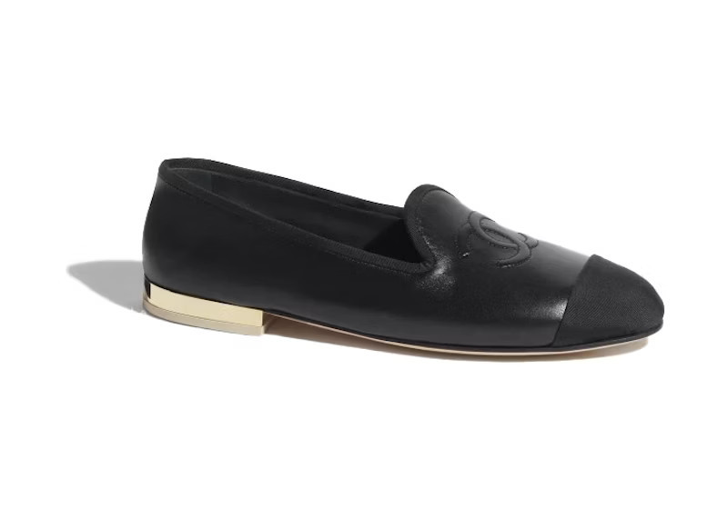 Women's Chanel CC Loafers Lambskin Sneakers in Black | StockX
