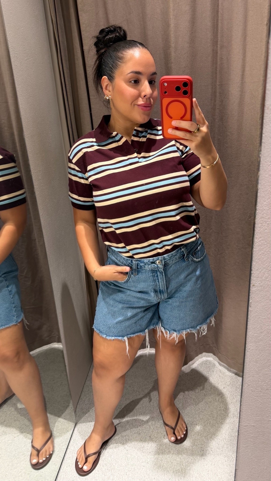 Today’s outfit!! Top in an M because I wanted it more fitted, shorts a 30

#LTKootd #LTKmomlife #LTKMidsize