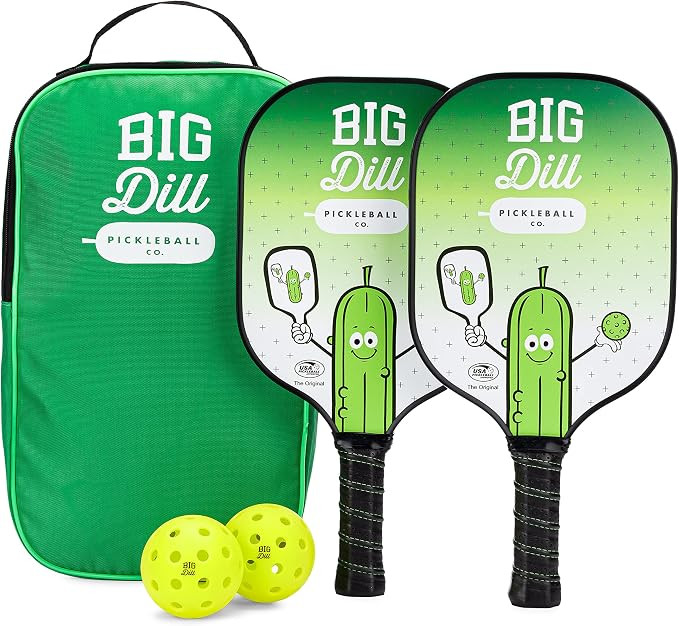 Big Dill Pickleball Co. Pickleball Paddles Set -- Includes 2 USA Pickleball-Approved Paddles with... | Amazon (US)