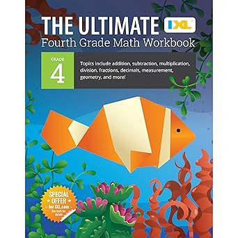 The IXL Ultimate 4th Grade Math Workbook, Activity Book for Kids Ages 9-10 Covering Addition, Sub... | Amazon (US)