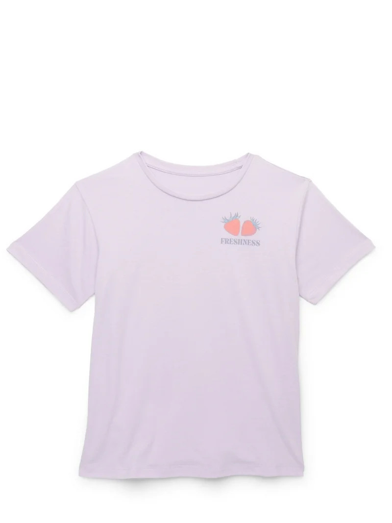 Wonder Nation Girls Farmers Market Short Sleeve Graphic T-Shirt, Sizes 4-18 | Walmart (US)