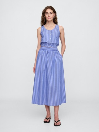 Poplin Midi Skirt | Gap Factory