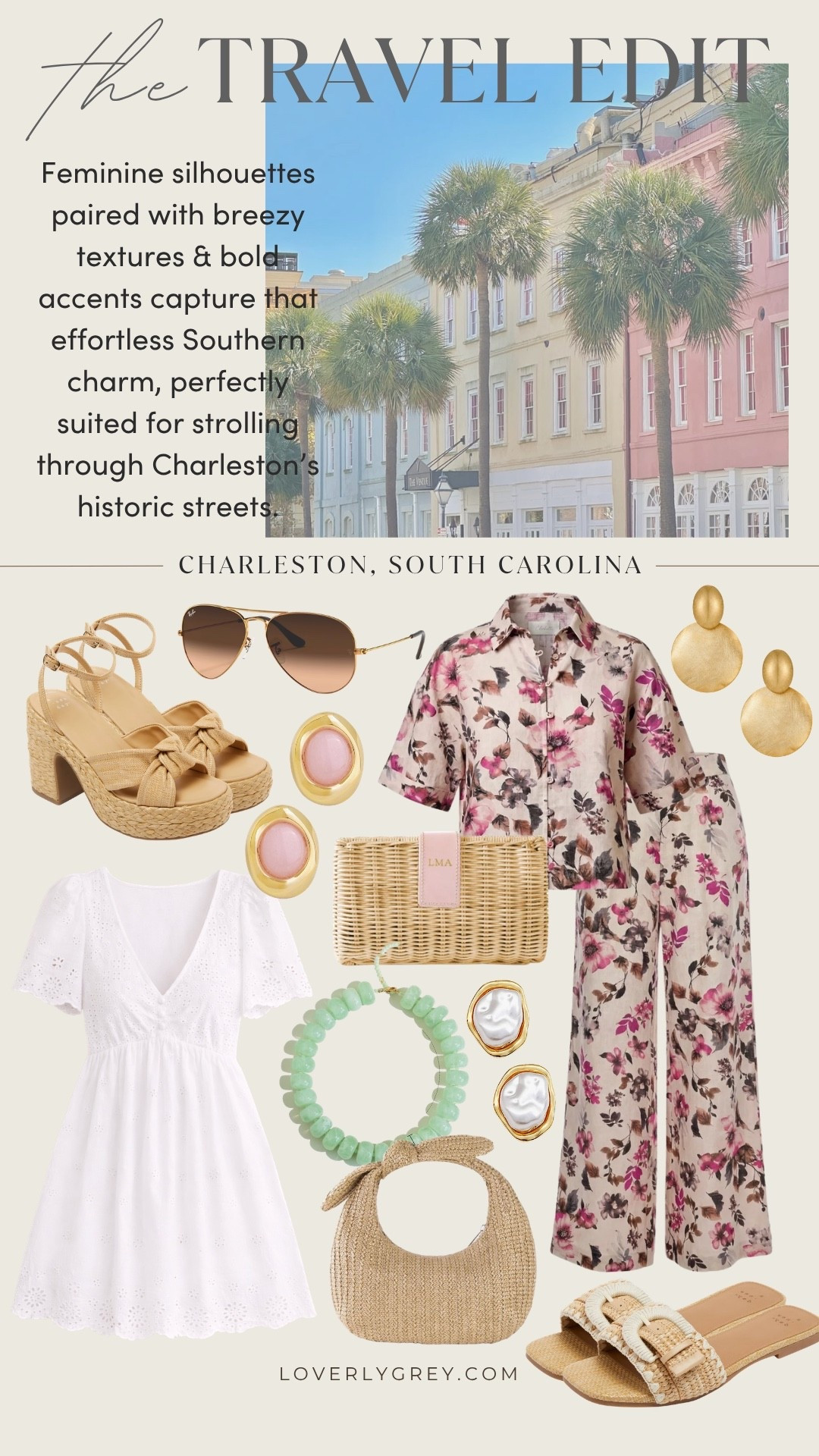 These pieces would definitely be in my bag if I were headed to Charleston 💕

Loverly Grey, Charleston outfit ideas, travel outfit ideas 

#LTKTravel #LTKootd #LTKSeasonal