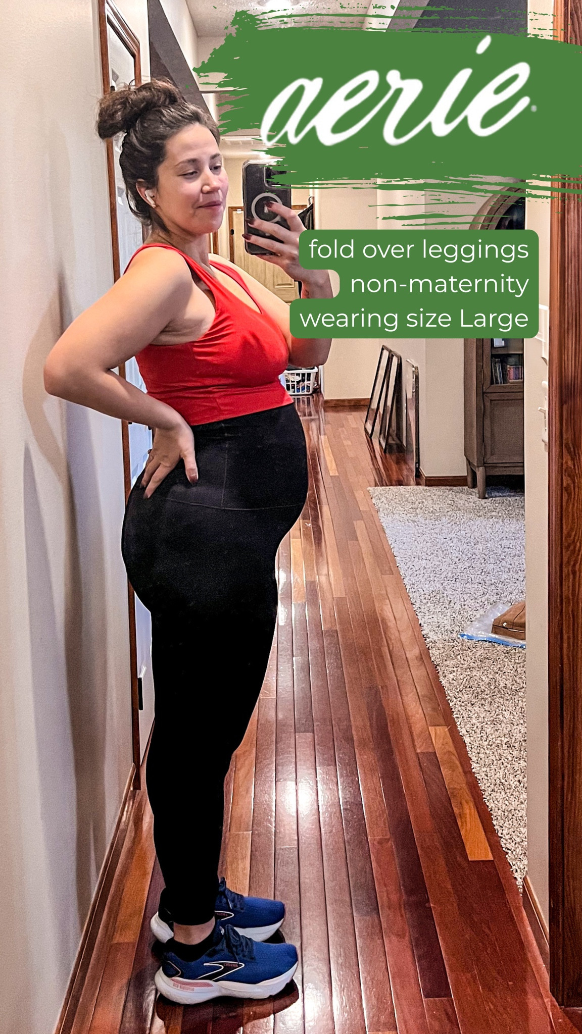 Non-Maternity Foldover Leggings from Aerie, these are perfect for 3 trimester and beyond. I love the foldover band for postpartum support.

#LTKBump #LTKMidsize #LTKBaby