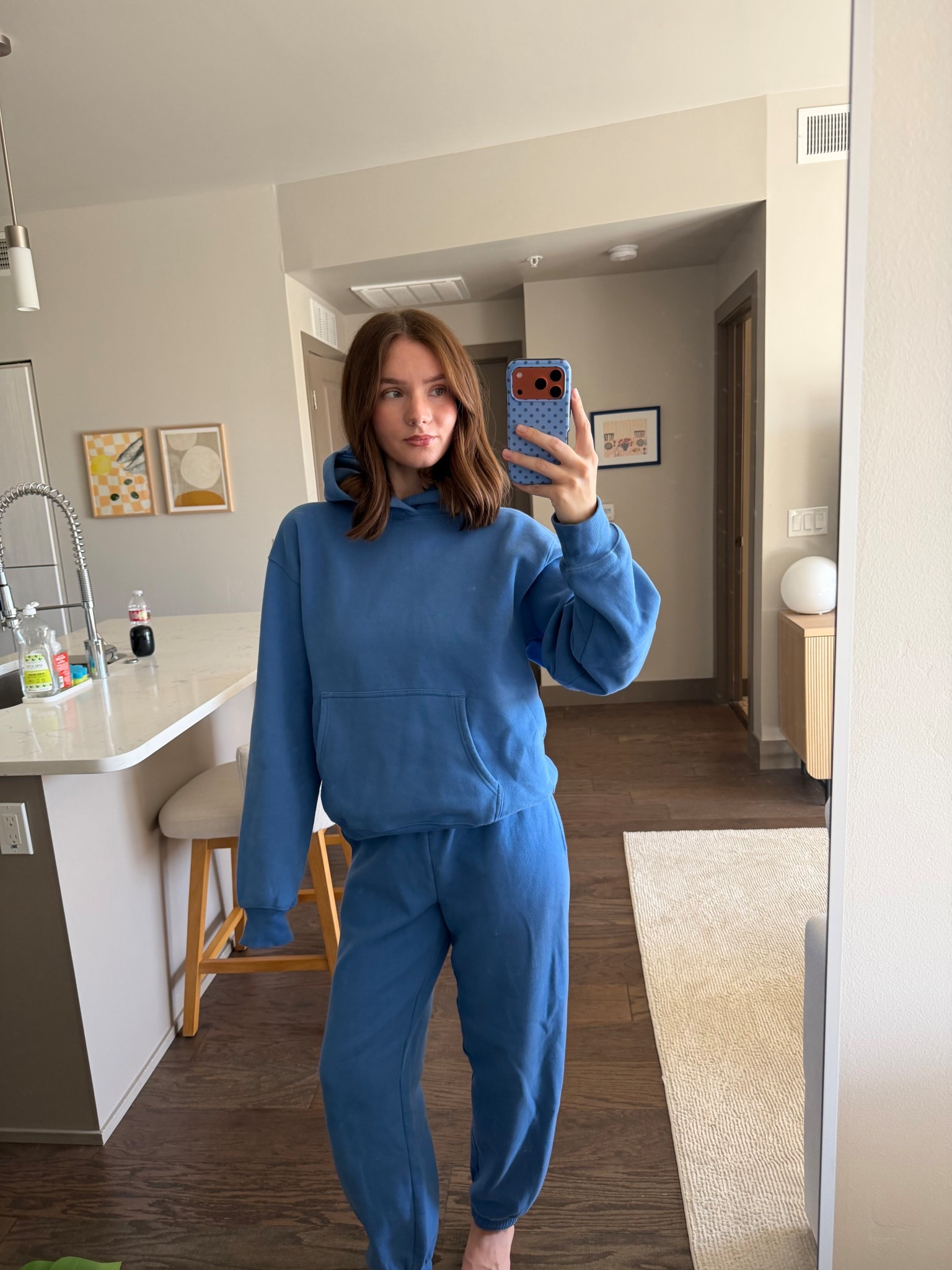 Size large hoodie, size small regular joggers! 

#LTKootd #LTKSaleAlert #LTKU