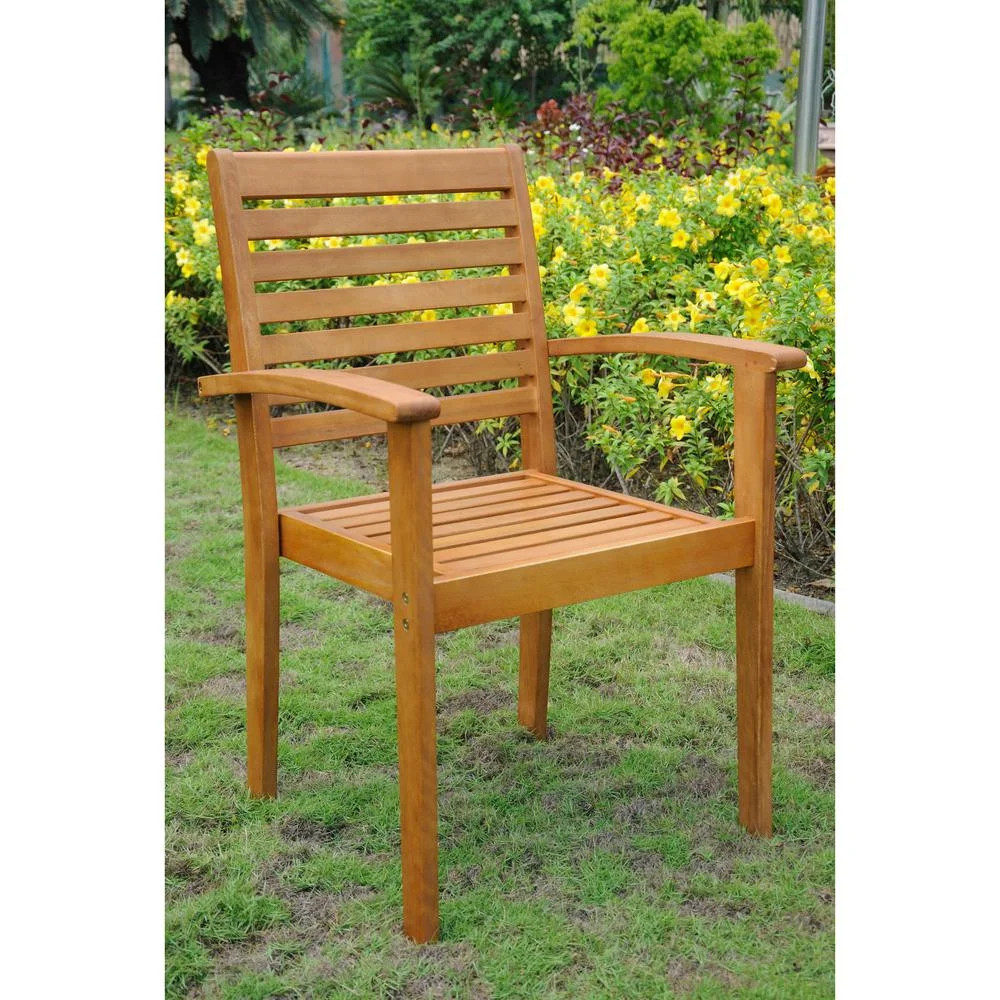 International Caravan Royal Tahiti Oslo Chair in Balau Stain(Set of 2) | Walmart (US)