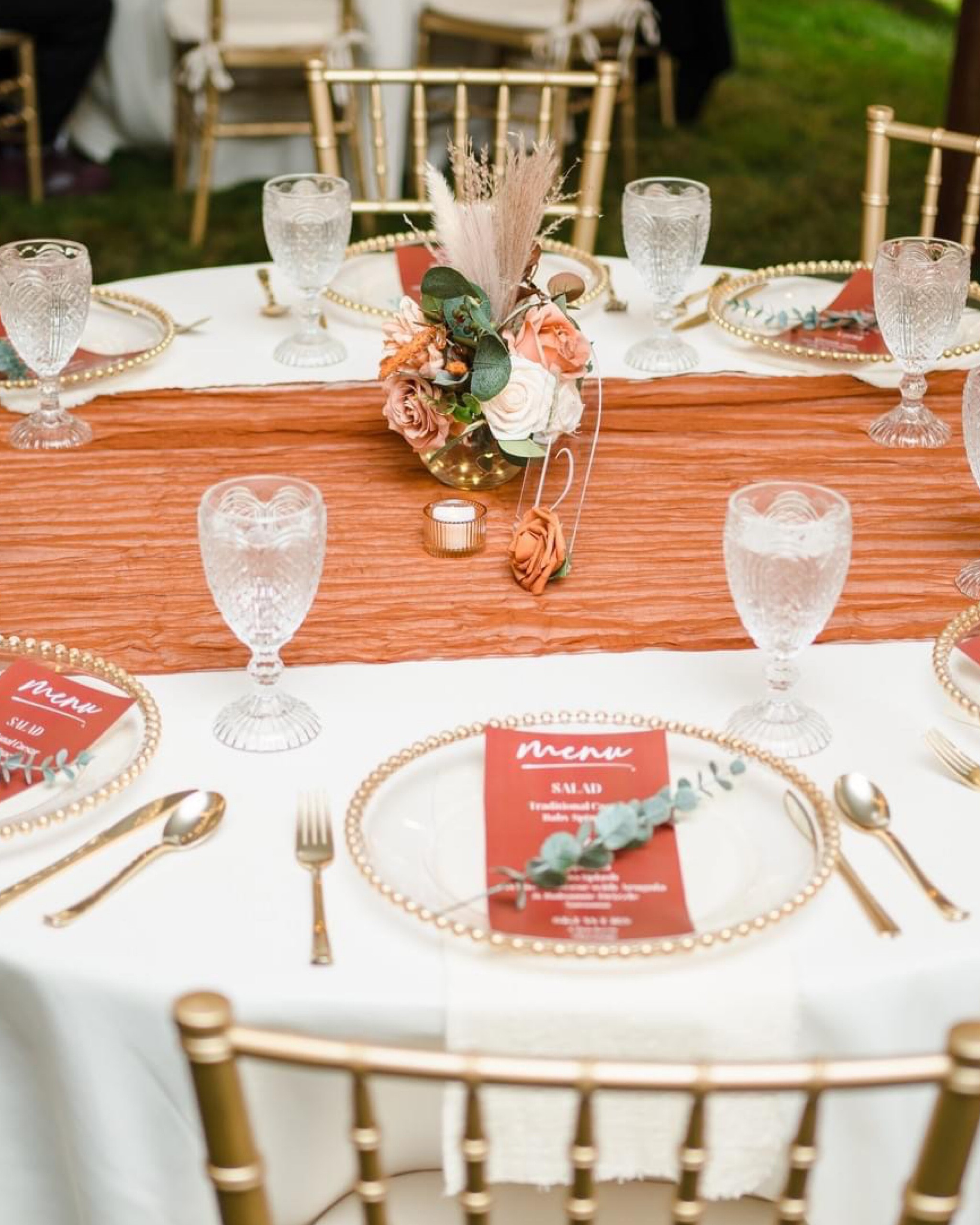 Tablescape, wedding table, boho wedding decor, backyard wedding, terracotta wedding, gold wedding, wedding centerpieces, table numbers 

#LTKwedding #LTKparties #LTKhome