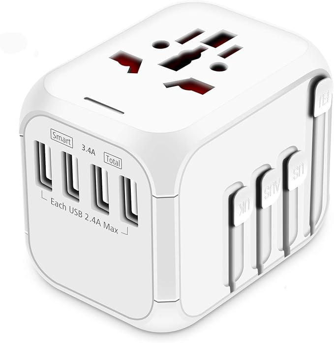HAOZI Upgraded Travel Adapter, All-in-one International Power Adapter with 4 USB Ports, European ... | Amazon (US)