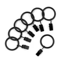 Mainstays Black Curtain Clip Rings, Set of Seven | Walmart (US)