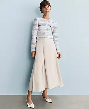 Pleated Wrap Midi Skirt | Ann Taylor