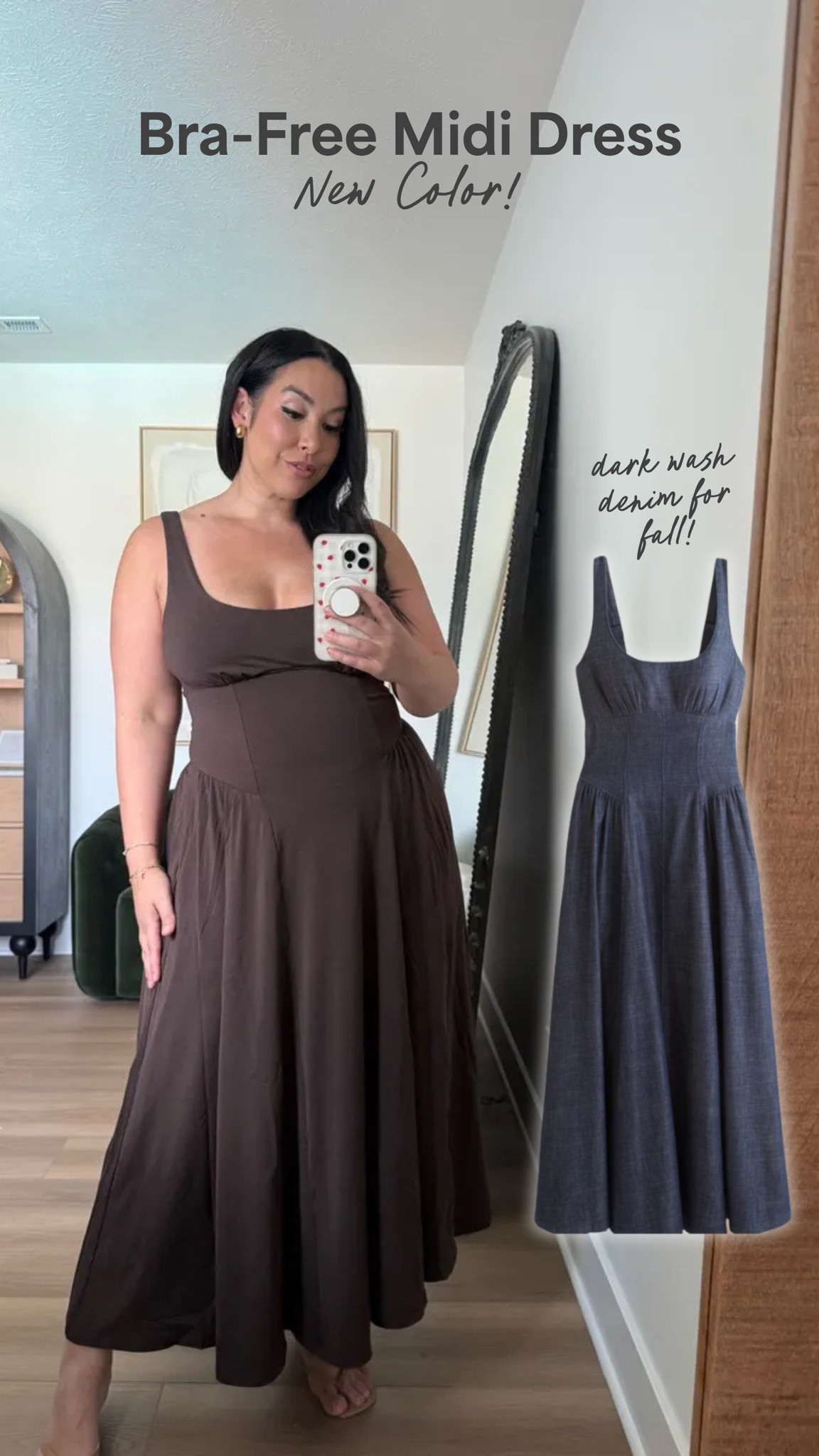 They just dropped our favorite bra-free dress in a gorgeous dark wash denim for fall! Obsessed!

Fall dresses, Abercrombie, midi dress, fall outfits, mid size outfits for fall

#LTKmomlife #LTKootd #LTKMidsize