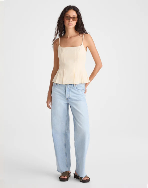 Darted Peplum Cami Top | Madewell