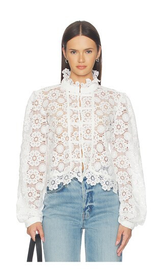 LIONESS Overtime Blouse in White. - size 10 | Revolve Clothing (Global)