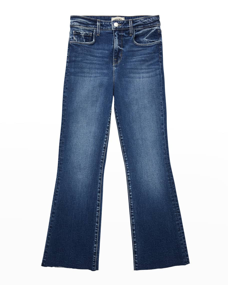 L'Agence Kendra Cropped Flare Jeans | Neiman Marcus