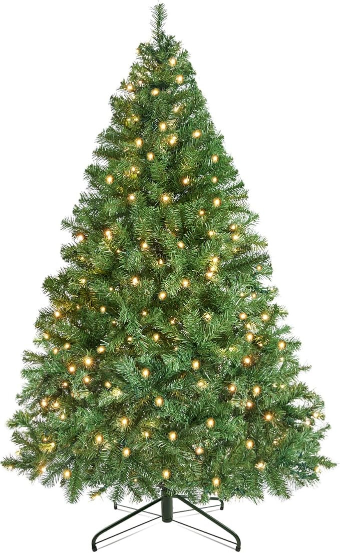 WBHome 6FT Pre-lit Premium Spruce Hinged Artificial Christmas Tree with 250 LED Lights, 800 Preli... | Amazon (CA)