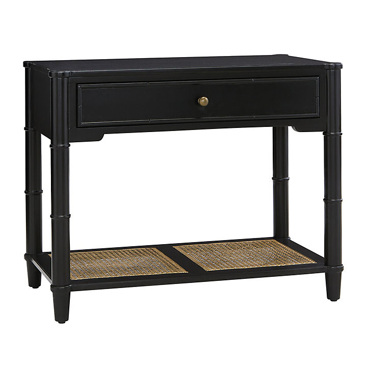 Villandry 1 Drawer Nightstand with Caned Shelf & Antique Brass Pull | Ballard Designs, Inc.