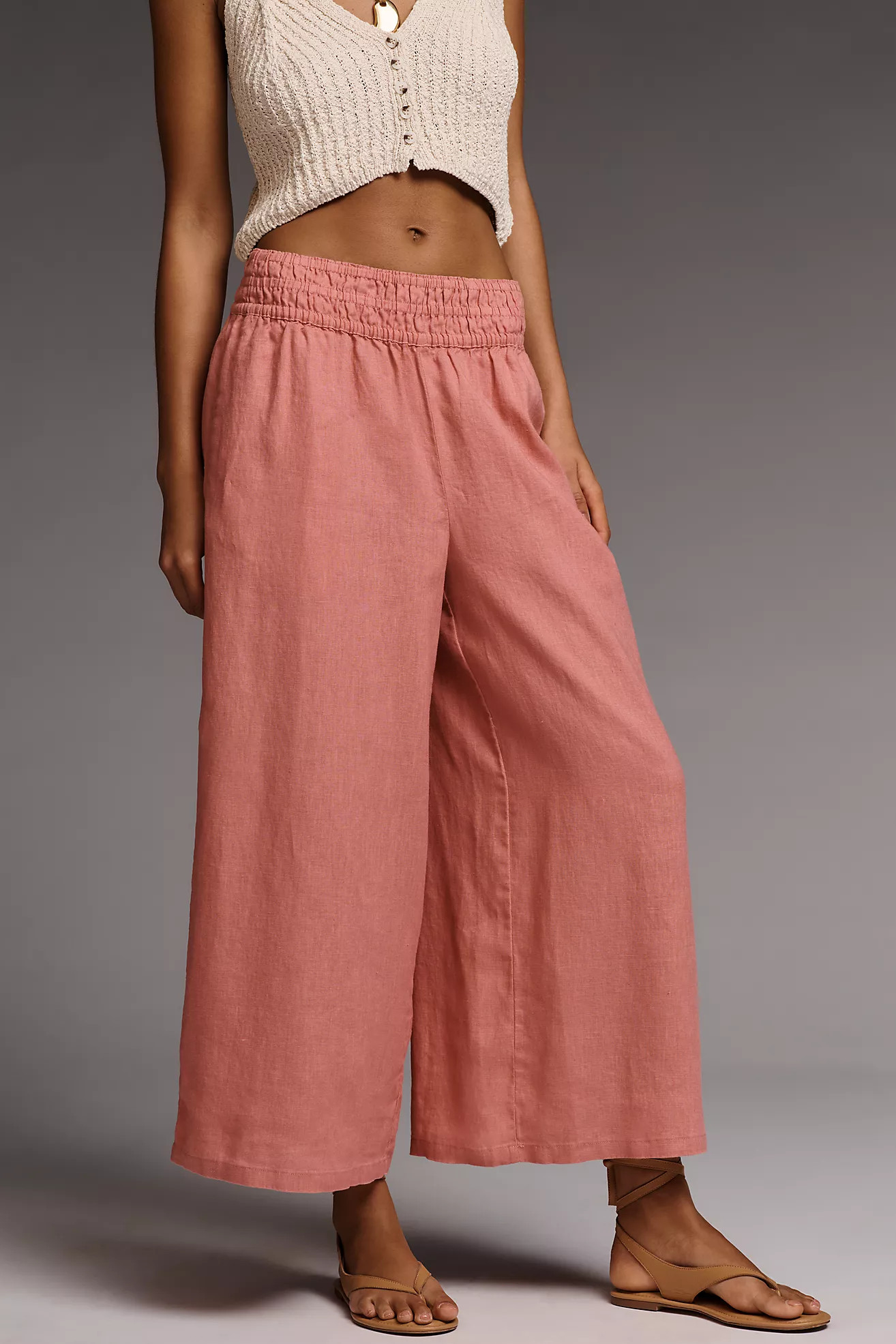 The Somerset Linen Pull-On Pants | Anthropologie (US)