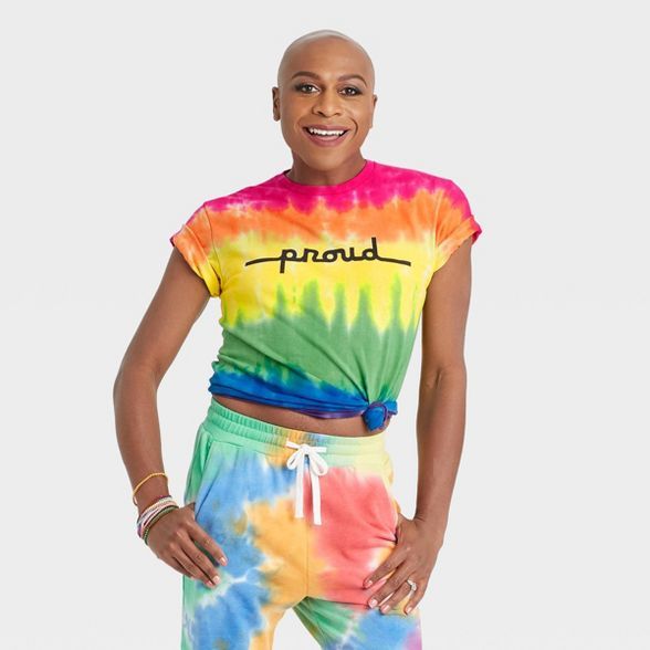 Pride Gender Inclusive Adult 'Proud' Tie-Dye Short Sleeve Graphic T-Shirt - PH by The Phluid Proj... | Target