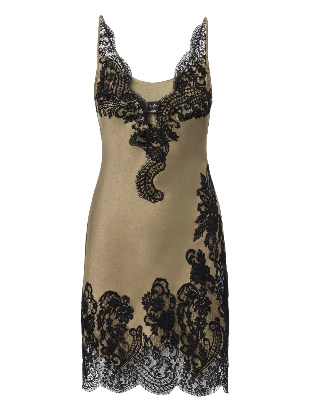 IL VOLO Cara lace-detail Mini Dress | Green | FARFETCH | Farfetch Global