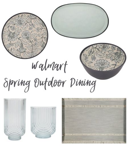 Refresh your outdoor dining space with affordable options at Walmart! Better homes & gardens has a beautiful selection of outdoor patio dining pieces. Melamine plates, bowls, plastic cups, placemats, serving ware and more!! 

#LTKSeasonal #LTKparties #LTKhome