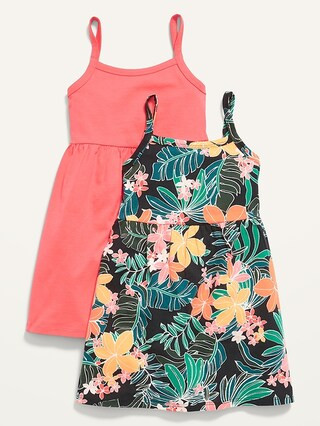 2-Pack Sleeveless Fit & Flare Jersey Dress for Toddler Girls | Old Navy (US)