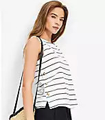Striped Side Button Tank Top | LOFT