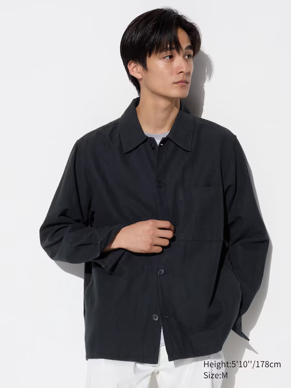 Linen Blend Relaxed Overshirt | UNIQLO (UK)