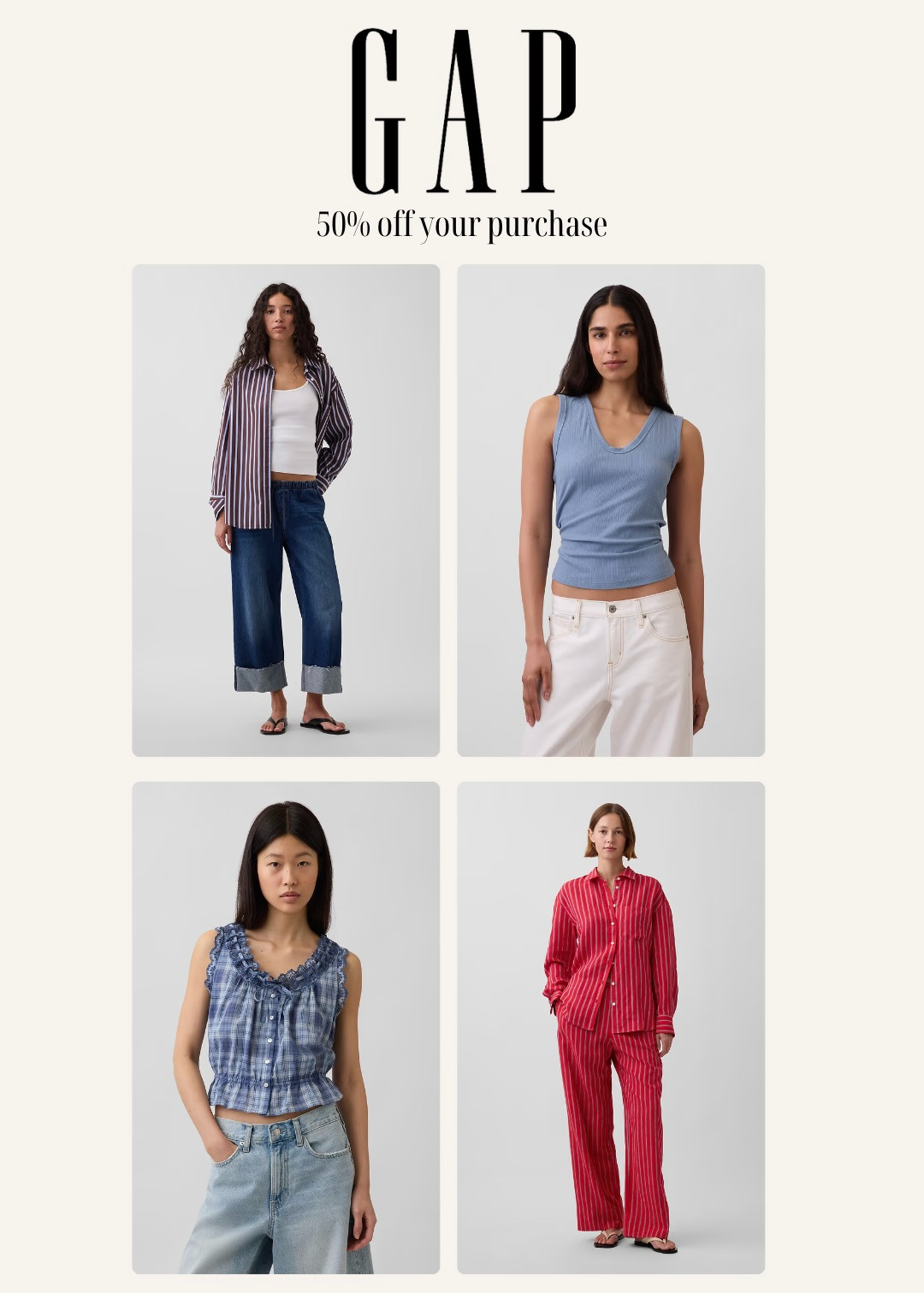 [6/19/26] GAP 50% off your purchase!

summer outfits
summer set
resort wear
elevated casual
summer dress 

 #LTKootd #LTKSeasonal #LTKSaleAlert