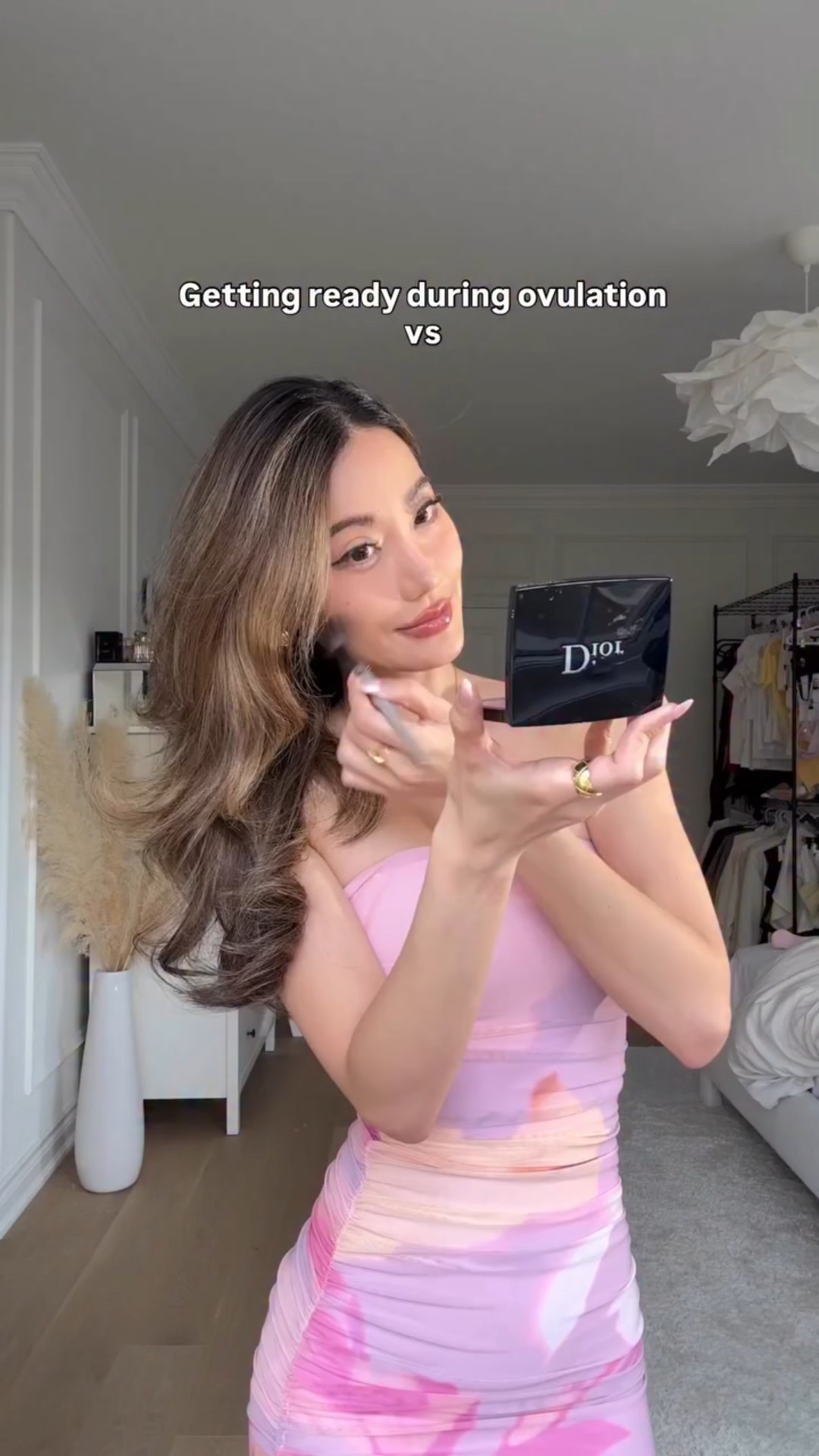 Getting ready during ovulation 😚 
Vs finally matching with my husband 🥰. 

@diorbeauty 
@loccitane 
@dysonbeauty 
@yslbeauty 
@coldpete 
@dynamiteclothing