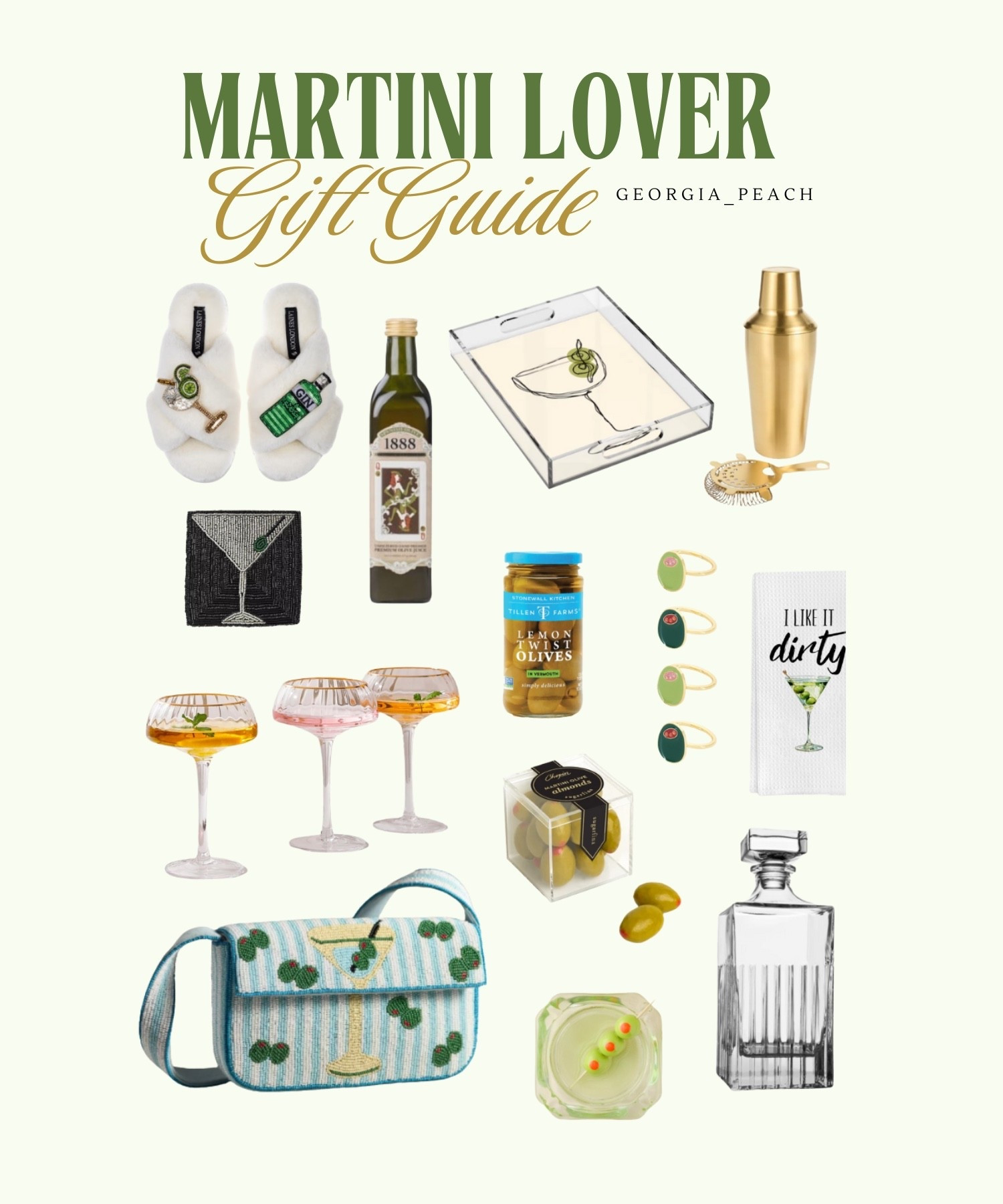 Gift Guide for Martini Lovers #giftguide #holidaygifts #christmasgifts #giftideas #gifts #martinilover #dirtymartini 

#LTKCyberWeek #LTKHoliday #LTKGiftGuide