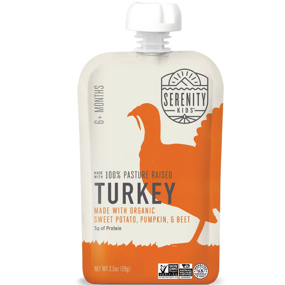 Serenity Kids Pasture Raised Turkey with Organic Sweet Potato Pumpkin & Beet Baby Meals, Clean Label | Target
