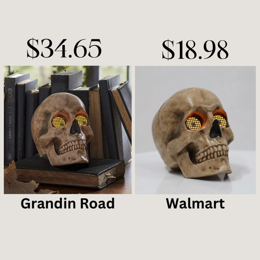 I found Grandin Roads same  animated skull at Walmart and it’s so cool! You can paint it any color to match your decor, just don’t paint over the sensor in his nose! 

Animated Skull
Animated Skeleton
Walmart Halloween Decor
Halloween Decor
Affordable Halloween Decor 

#LTKHalloween #LTKHoliday #LTKSeasonal