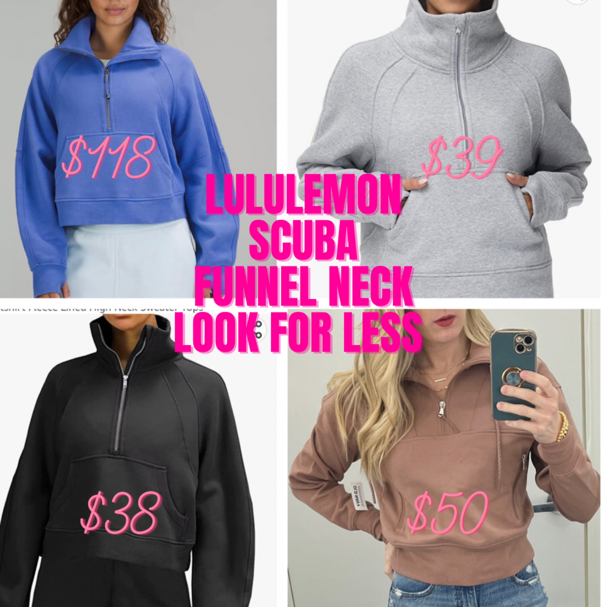 Lululemon scuba funnel neck look for less//50% off old navy athletic activewear today only 

#LTKFind #LTKfit #LTKsalealert