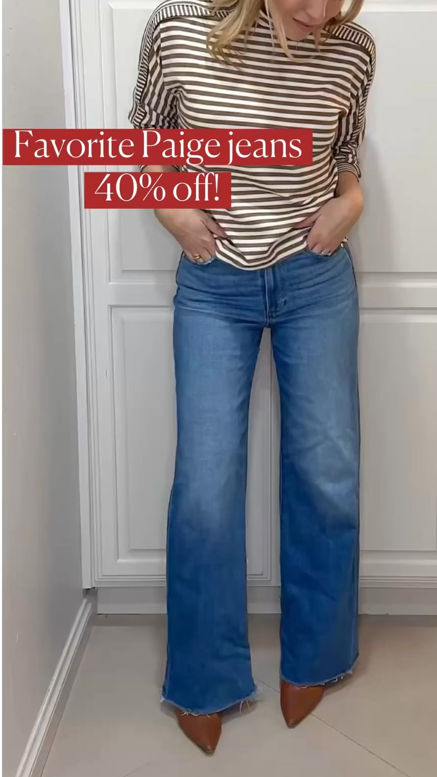 Anessa jeans (the perfect soft, comfortable, wide leg jeans) so flattering too!
Paige jeans 

#LTKOver40 #LTKSeasonal #LTKSaleAlert