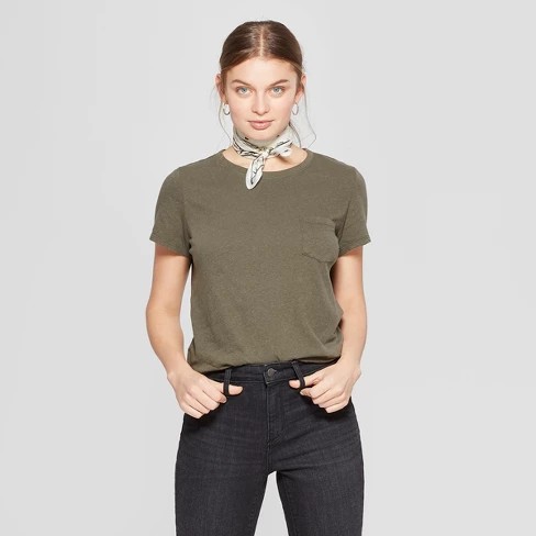 Women's Relaxed Fit Short Sleeve Crewneck Meriwether Pocket T-Shirt - Universal Thread™ | Target