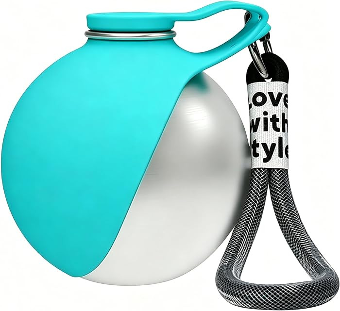 2-in-1 Portable Dog Water Bottle with Bowl, 10oz Stainless Steel Travel Pet Water Dispenser, No-S... | Amazon (US)