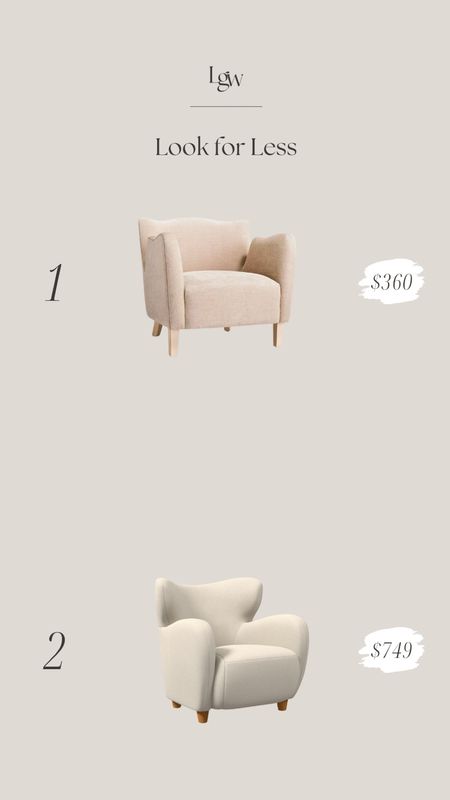 Look for Less: Wing Arm Accent Chair

#LTKstyletip #LTKhome