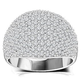 White Diamond Accent Dome Ring -... | Amazon (US)