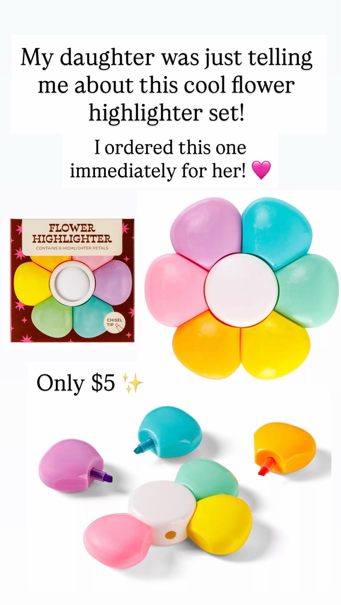 How cool is this flower highlighter? Love this! Great for back to school!

#LTKKids