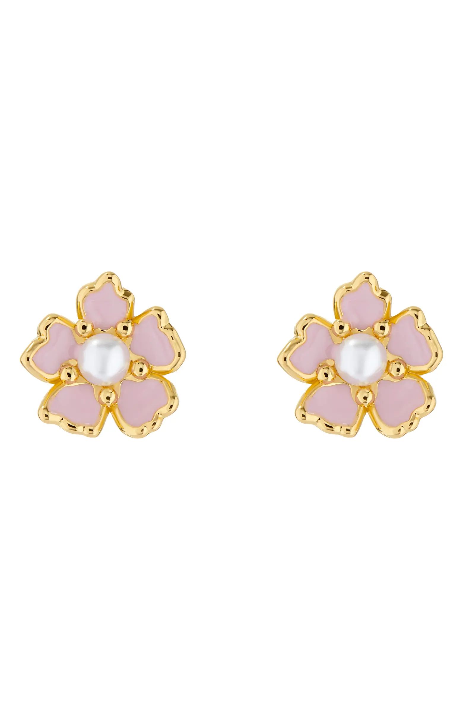 Peti Imitation Pearl Flower Stud Earrings | Nordstrom