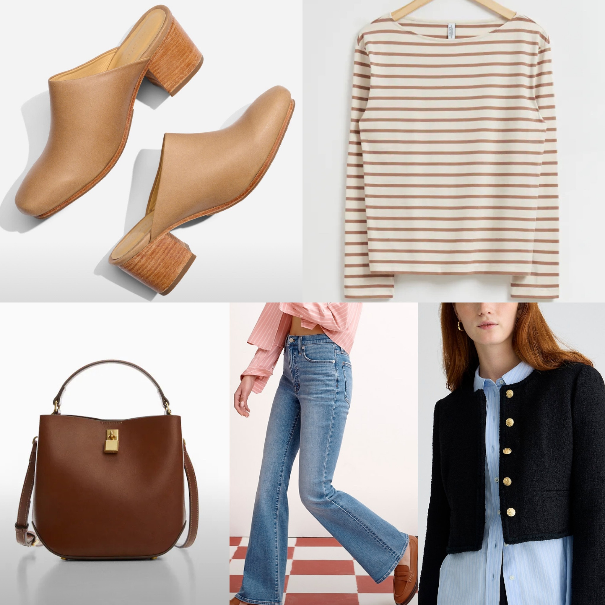 Fall, lady jacket, stripes, long sleeve, purse, handbag, leather, skinny flare, denim, mules, ootd

#LTKBacktoSchool #LTKsalealert #LTKSeasonal